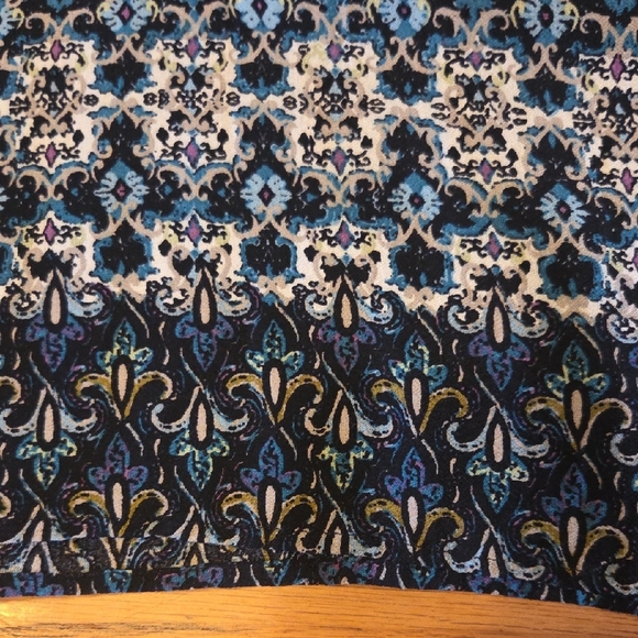 J. Jill Blue and Black Patterned Blouse - Picture 7 of 10